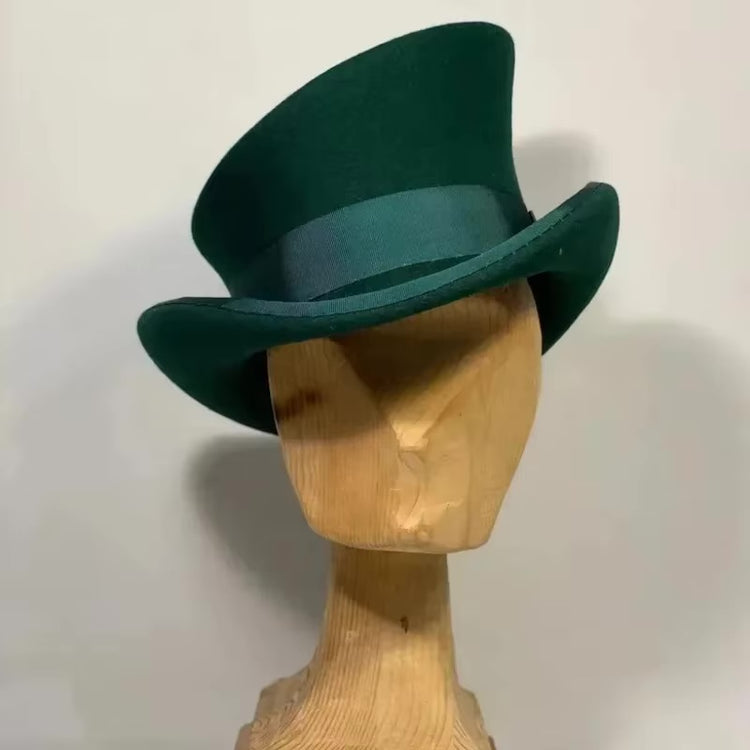 The Mad Hatter Emerald Green Mad Tea Party Top Hat