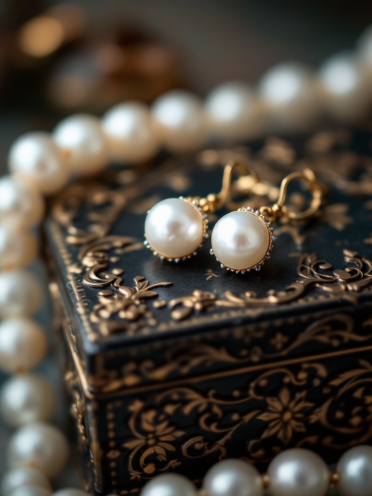 Faux Pearl Earrings