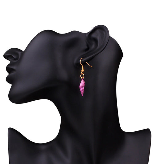 Purple Sea Shell Earrings by Enchanted Bounding™