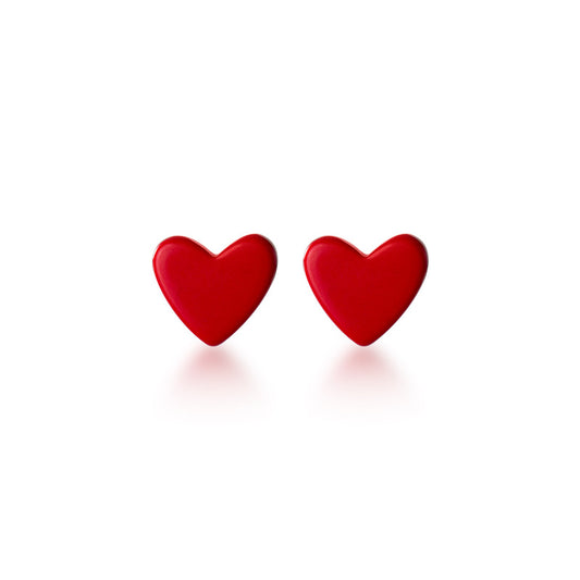 The Red Queen Heart Stud Earrings by Enchanted Bounding™