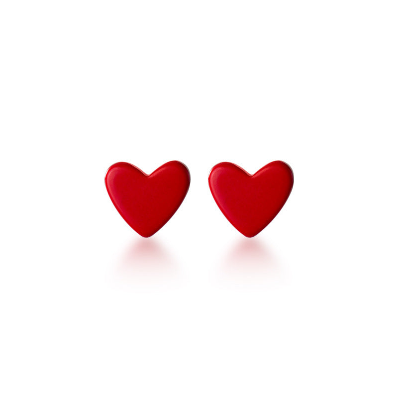 The Red Queen Heart Stud Earrings by Enchanted Bounding™ 