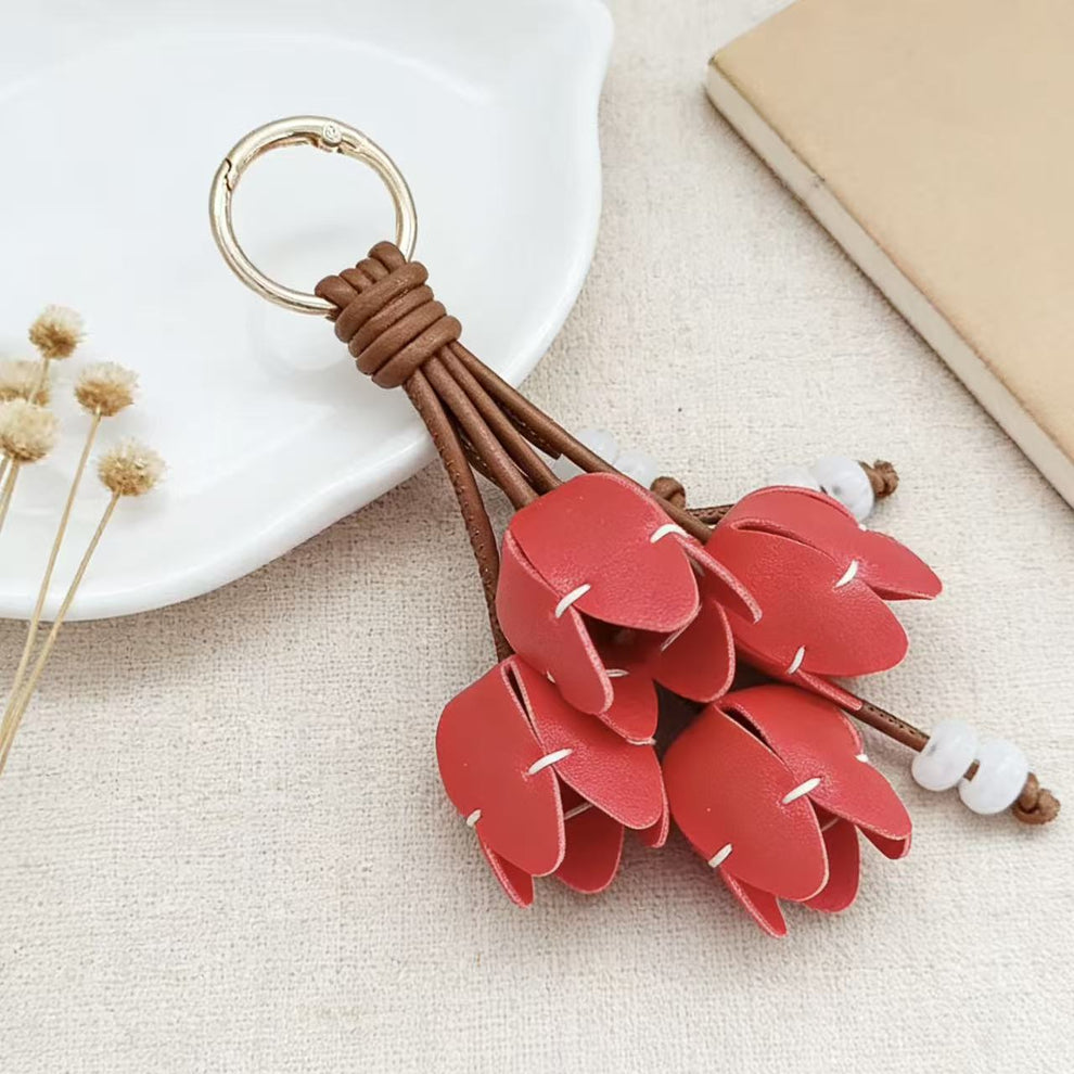 High-fashion Tulip Bag Charm Keychain And Phone Strap Accessory 