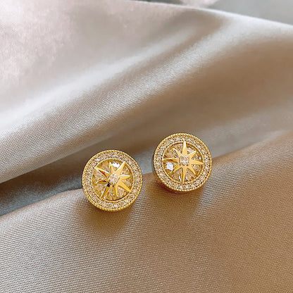 Zircon Gemstone Post Back Stud Earrings by Enchanted Bounding™