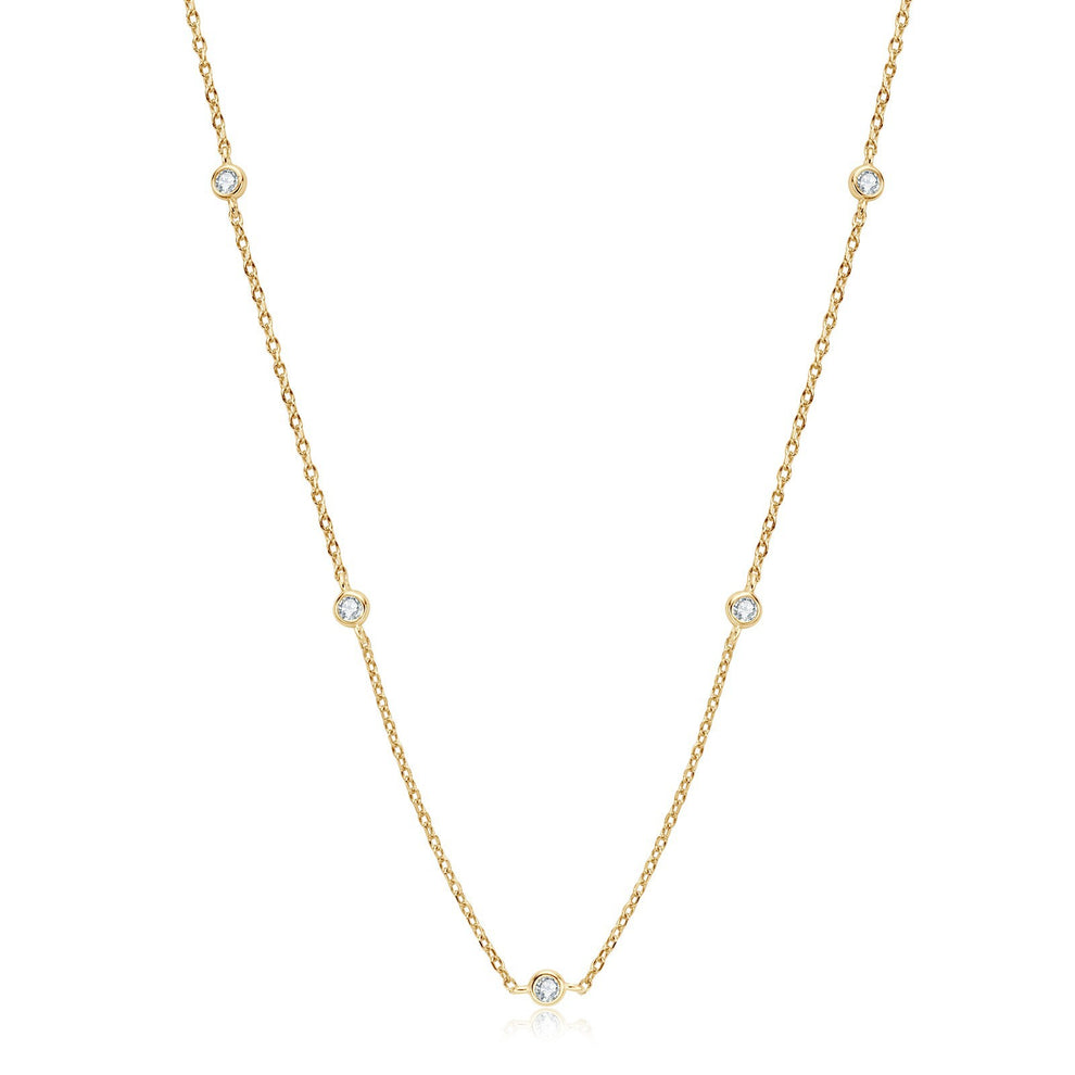 Gold-tone and Sterling Silver North Star Necklace by Enchanted Bounding™ 