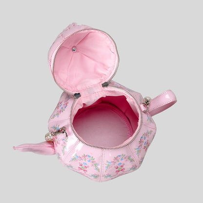 Mad Tea-Party White & Pink Handbag by Enchanted Bounding™