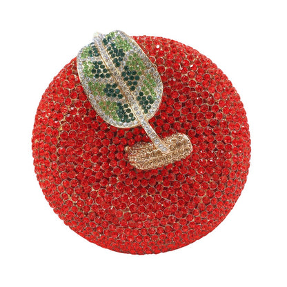Red Apple Crystal Clutch Handbag by Enchanted Bounding™