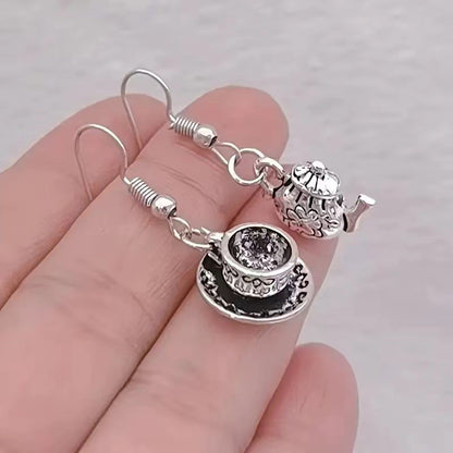 Teapot Teacup Hook Dangle Earrings by Enchanted Bounding™