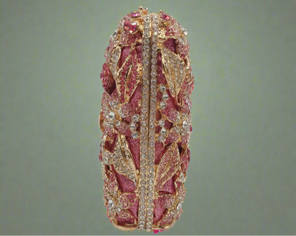 Pink Rose Crystal Inlay Clutch Handbag - Enchanted Bounding™
