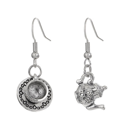 Teapot Teacup Hook Dangle Earrings by Enchanted Bounding™