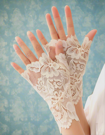 Alice’s White Lace Gloves by Enchanted Bounding