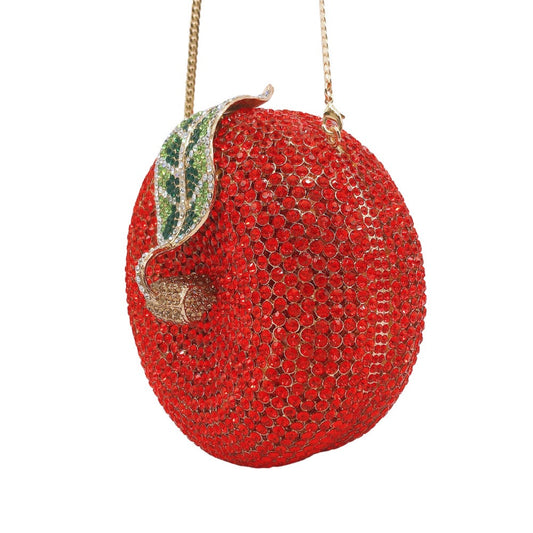 Snow White’s Red Apple Crystal Clutch Handbag by Enchanted Bounding™