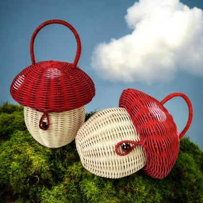 Woven Mushroom Hand Basket - Enchanted Bounding™
