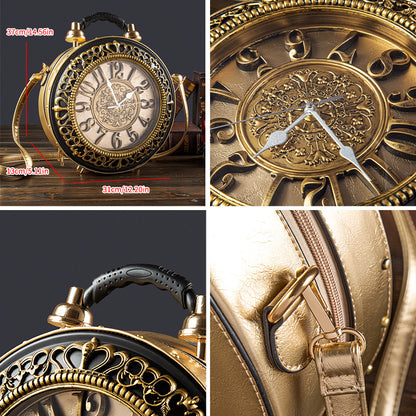 The White Rabbit's Gold Pock Watch Crossbody Bag by Enchanted Bounding by Enchanted Bounding™