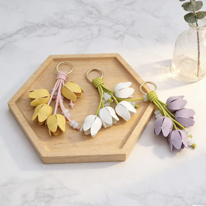 High-fashion Tulip Bag Charm Keychain And Phone Strap Accessory